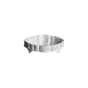 SUPORTE EM PRATA OVAL COM GRADE