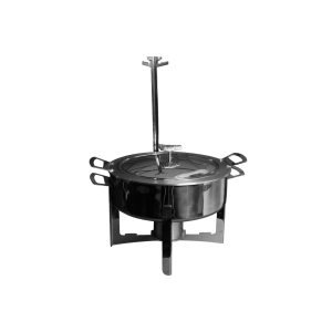 RECHAUD BANHO MARIA 30 INOX COM PEDRA AMETISTA E SUPORTE PRATA