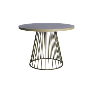 MESA PERSONALIZAVEL REDONDODA COM PÉ DE FERRO